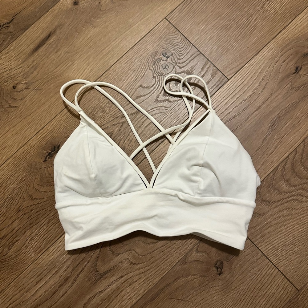 LuluLemon White Strappy Sports Bra